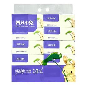 两只松鼠 大包纸面巾抽纸 10包/提