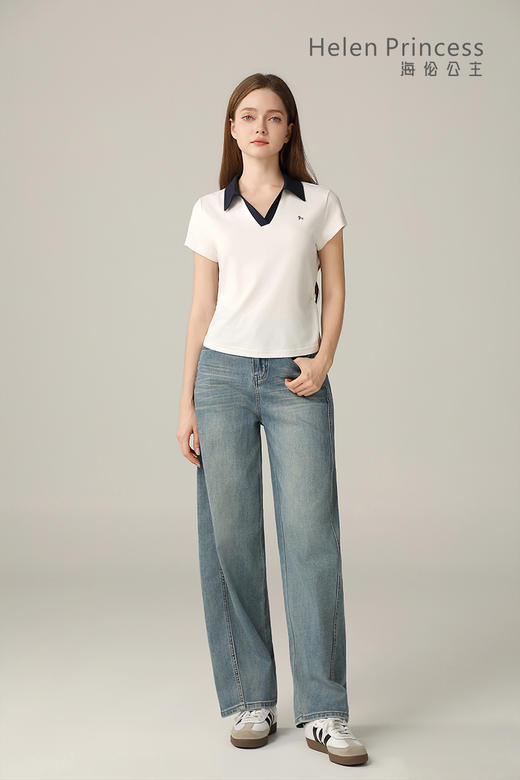 撞色V领 Polo 衫 商品图5