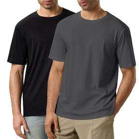 MM 山姆 SCHIESSER男针织休闲服（上衣）黑色+灰色