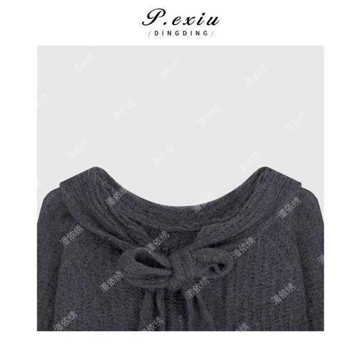 04-2潘依绣丁丁宠粉 法式优雅百搭软糯半高领长袖针织上衣 Q82314 商品图2