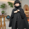 A008潘依绣丁丁宠粉 羊毛人丝复古千金风高级感气质翻领双面斗篷大衣M9185 商品缩略图0