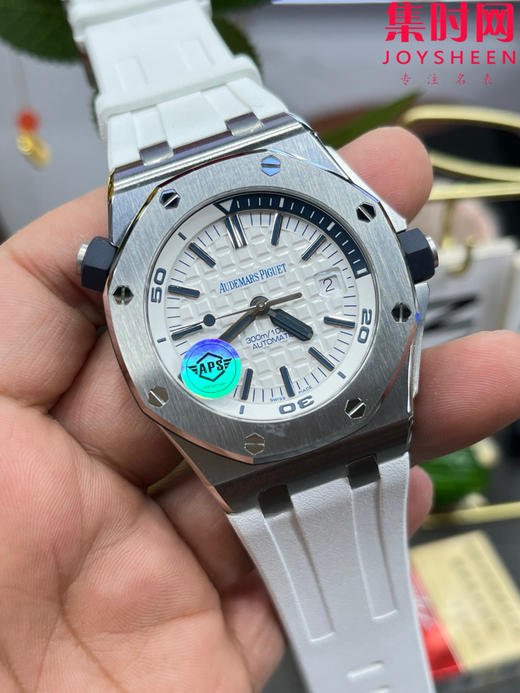 爱彼APS皇家橡树15710系列 APS15710透底 白色盘 四分之一蓝 3120一体机 男士腕表 表径42mm 商品图2