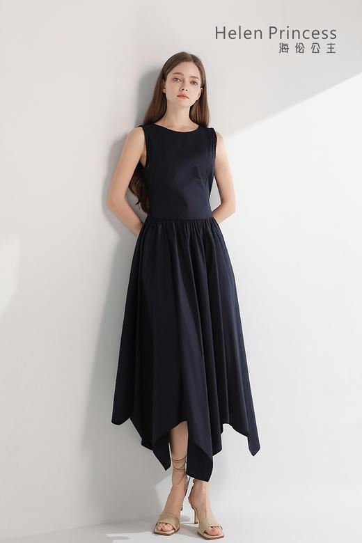 无袖收腰大摆连衣裙 商品图2