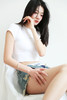 性感露脐tee，小标字母刺绣。杂志写真港风短款圆领t恤女E040666 商品缩略图0
