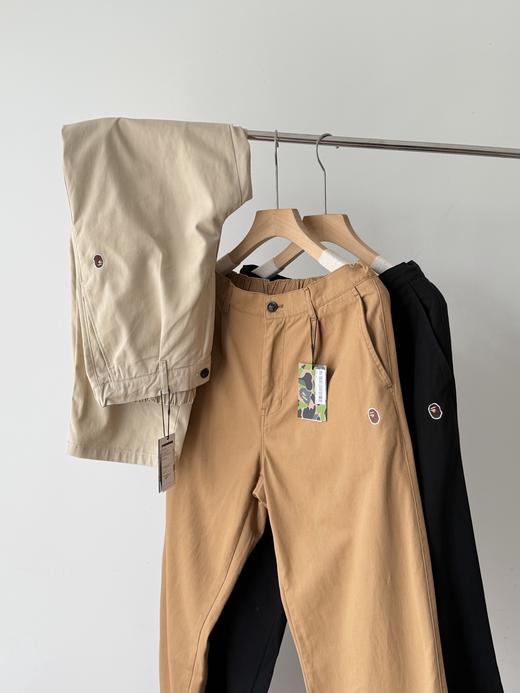 BAPE春季猿人头刺绣纯色休闲工装长裤，日本潮流品牌 A Bathing Ape 经典休闲裤款 商品图6