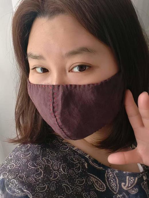 🌿一周发货｜100%亚麻【口罩】 春夏透气防尘 亲肤吸湿 文艺棉麻口罩 可水洗重复用，宽度5.5cm，长度（算挂绳总长）15.5cm 商品图1