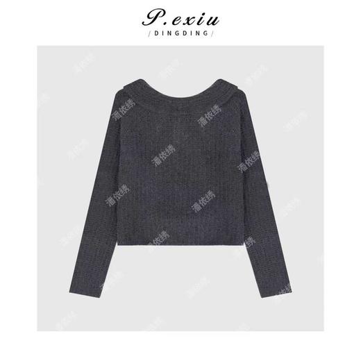 04-2潘依绣丁丁宠粉 法式优雅百搭软糯半高领长袖针织上衣 Q82314 商品图1