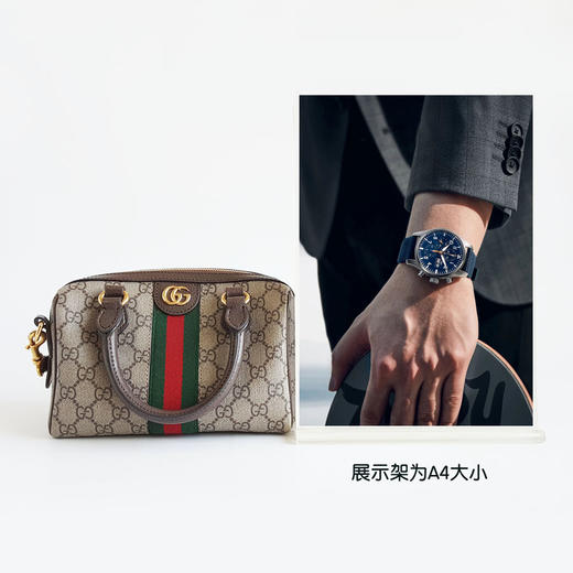 【95新】Gucci古驰Ophidia系列772053小号老花拼红绿条波士顿包单肩手提包女士310326AK13 商品图8