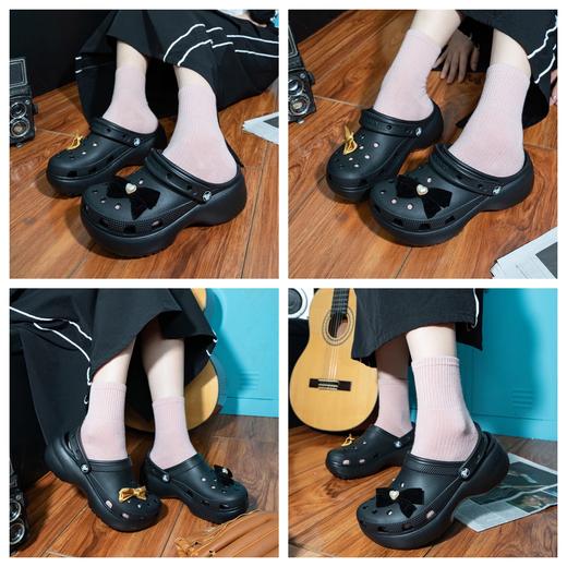 【热卖款】crocs卡骆驰云朵洞洞鞋 白鹿同款 奥莱直邮 品牌清仓 4厘米隐形增高 秒变瘦腿精  透气不闷脚 上脚踩屎感 全家出游必备 商品图3