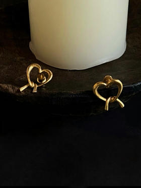 LS｜String of heart Earrings 心蔓耳环 [ 金 / 银 ]【Botanicalia】