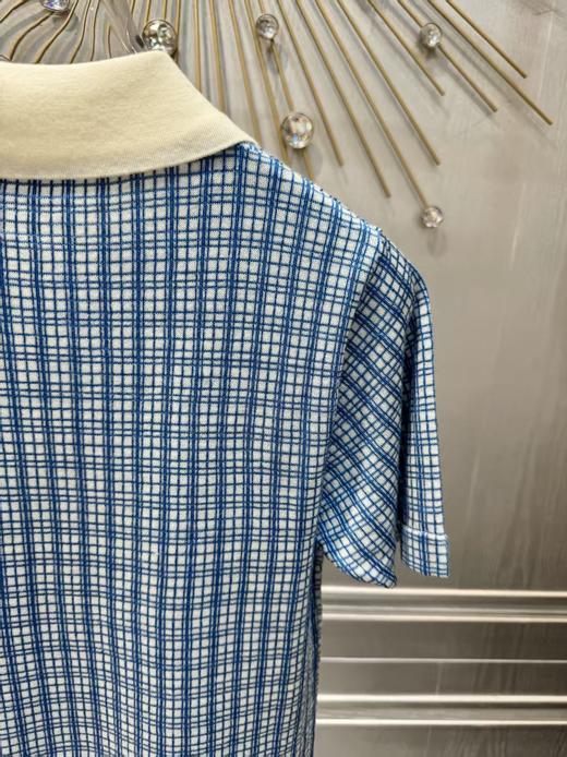 缪缪 26Ss春夏新款 格纹提花短袖Polo针织衫【七天内换货 不支持退货】 商品图6