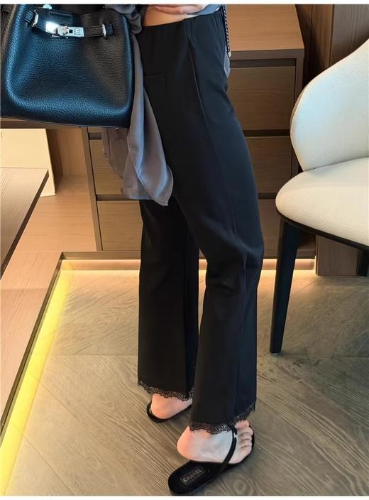 蕾丝边微喇小黑裤 商品图5