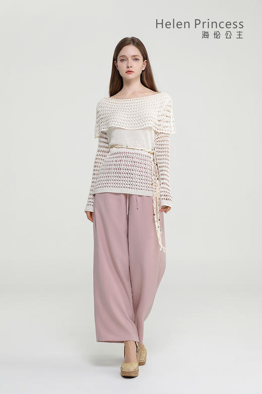 一字肩镂空钩花上衣 商品图9