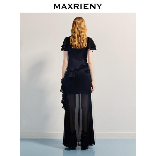【商场同款】MAXRIENY精致浪漫针织拼接真丝鱼尾半裙桑蚕丝裙25夏(货号:MC86SK285) 商品图3