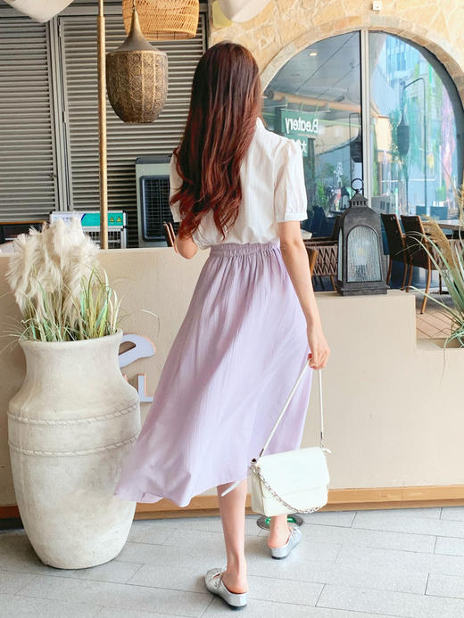 【百图lulu定制】【紫丁香衬衫】别致好看  紫丁香 刺绣  短袖衬衫 商品图3