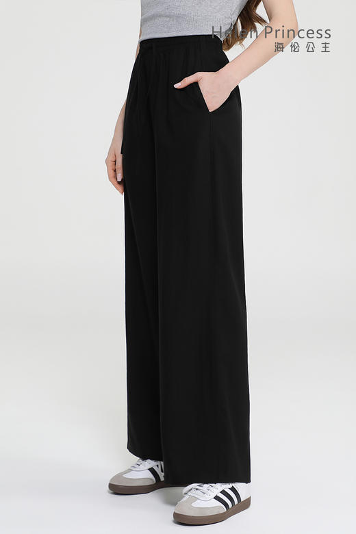 高腰垂感隐形口袋阔腿裤 商品图5
