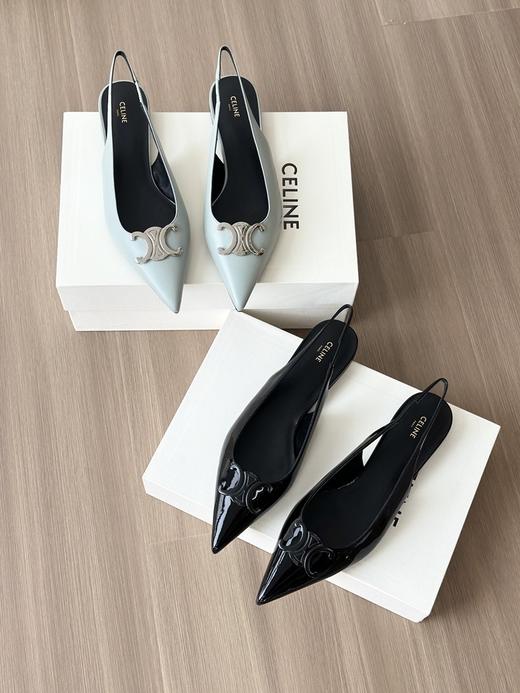 赛琳 尖头后系带平跟鞋凉鞋 商品图0