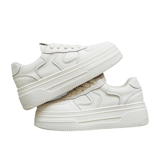 真皮小白鞋新款百搭爆款松糕厚底增高女鞋休闲运动板鞋188 商品图4