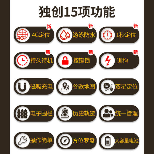 美舟豹新款T12电击训狗定位器，北斗GPS卫星猎犬追踪定位器（无二次收费） 商品图6