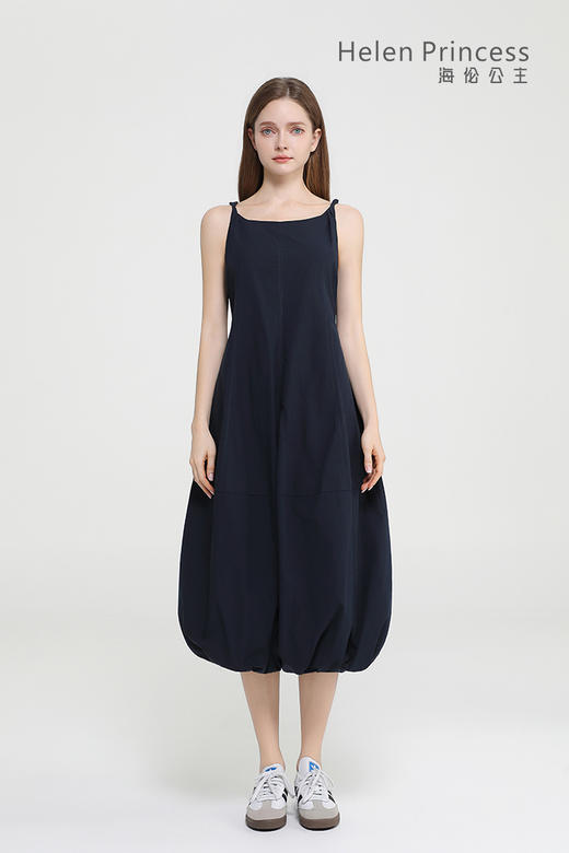 扭结肩带花苞裙 商品图0