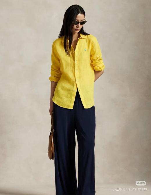 直发【100%亚麻】老钱风穿搭 RL亚麻翻领多色衬衫 商品图1