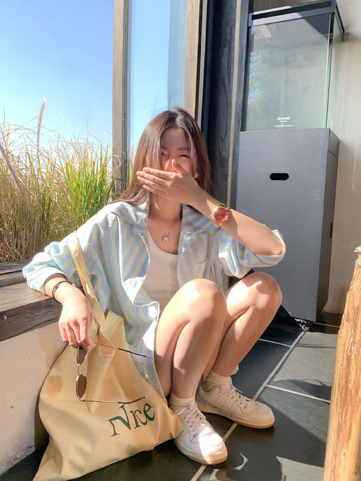 <曾小咸推荐>4.7现货秒杀 ！微信超特价！盐系小清新条纹翻领衬衫 日常169.99 立减100 秒杀69.99！！ 商品图9