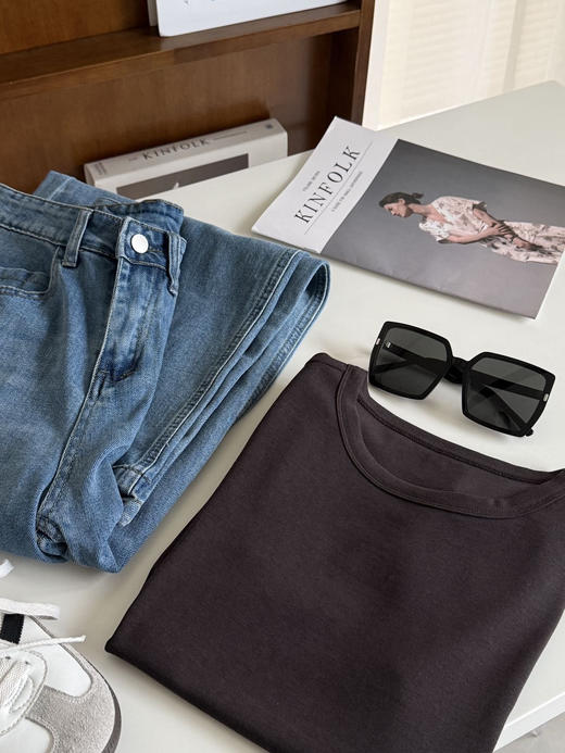 ❗️南油高定❗️撑场面的短袖❗️【row风天丝棉短袖T恤】上身效果真香❗️ 😊这是我今年穿过巨显瘦的T恤了🤪往往越简单的衣服上身越有高级感！ 商品图6