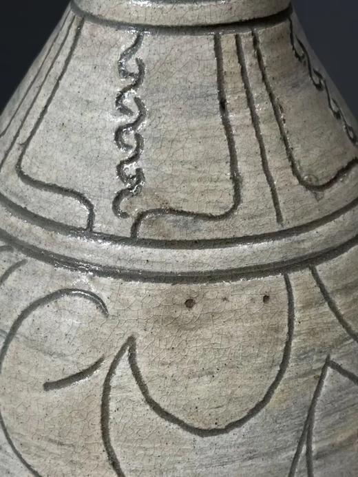 白釉刻划花卉玉壶春瓶，顺丰包邮 商品图13