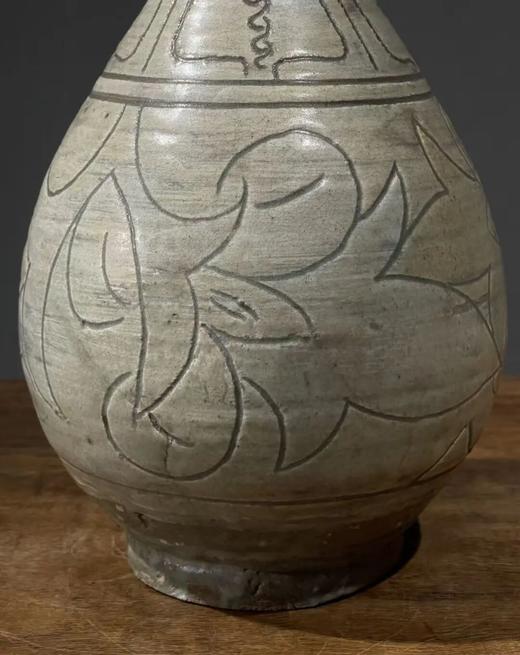 白釉刻划花卉玉壶春瓶，顺丰包邮 商品图4