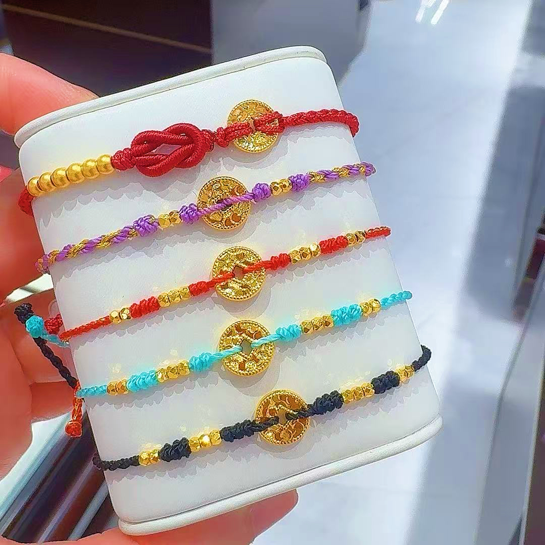 2楼老凤祥足金999碎冰冰钱币秒杀价258（备注：旁边配金珠另算）