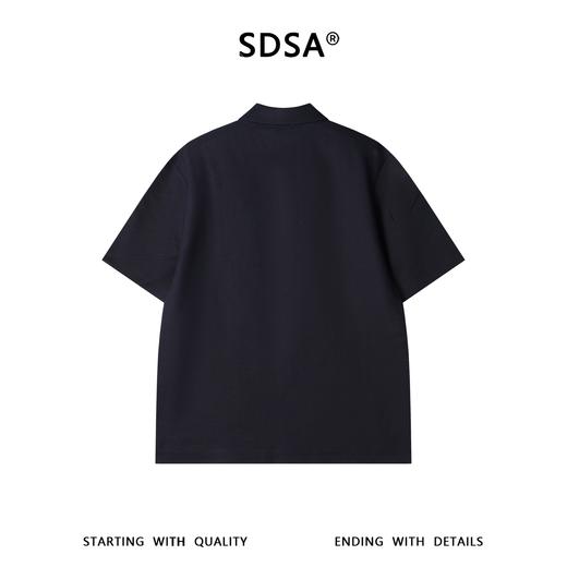 SDSA男装2026新款高贵轻奢老钱风简约半拉链翻领短袖T恤百搭休闲 商品图4