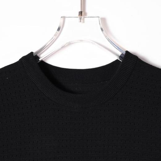 SDSA男装2026新款高贵轻奢简约透气横纹针织圆领毛衣百搭时尚上衣 商品图1