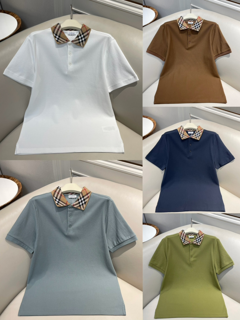 贸易公司订单剩余！最新款Bur男士格纹Polo衫～（售后时间：签收3天内，不合适及时申请）