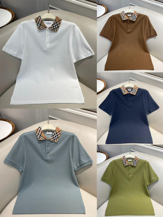 贸易公司订单剩余！最新款Bur男士格纹Polo衫～（售后时间：签收3天内，不合适及时申请） 商品图0