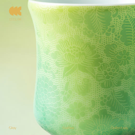 CCCLAY "工"系列 扒花新工艺 薄荷蕾丝 ccc咖啡杯 陶瓷咖啡品鉴杯竞赛杯 手工陶瓷 商品图1