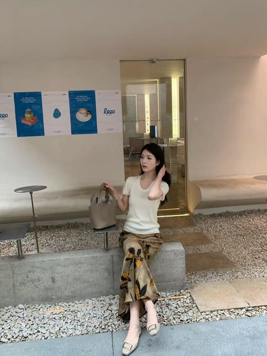 新中式清冷感金枝玉叶禅意显瘦鱼尾半裙 商品图11