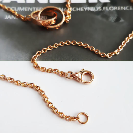 【95新】Cartier卡地亚LOVE系列B7212300玫瑰金双环LOVE项链 链长约44cm女士260326NJT26 商品图7