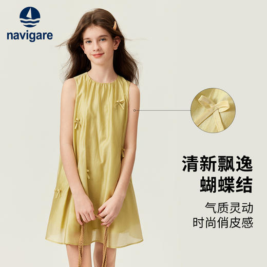 【120-165】【纳维凯尔】【莱赛尔连衣裙】Navigare意大利小帆船女童甜美风无袖连衣裙 商品图1