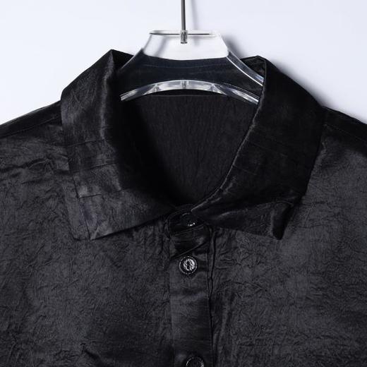 SDSA男装2026新款高贵轻奢暗纹肌理亨利领短袖Polo衫宽松休闲上衣 商品图1