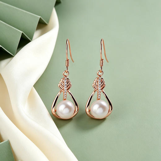 【宏艺珠宝】珠韵凝香·银s925耳饰 商品图2