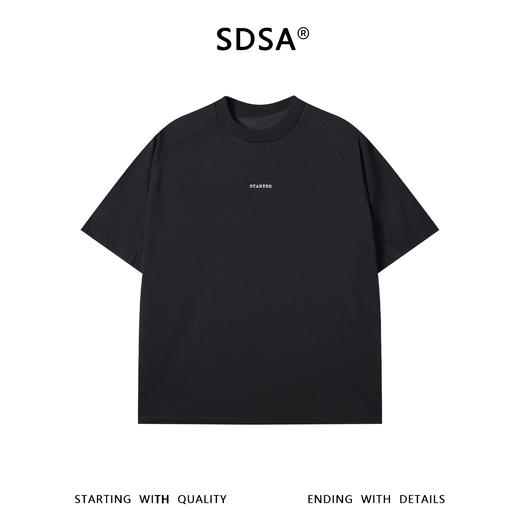 SDSA男装2026新款高贵轻奢简约美式胸前印花字母圆领短袖T恤百搭 商品图0