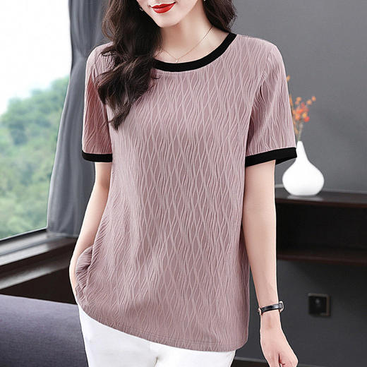 夏季新款胖mm大码女士中长款t恤女遮屁股洋气短袖宽松显瘦上衣女 商品图3
