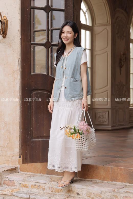 【门店同款】ENJOY夏季刺绣棉布长半裙 170944354 商品图1