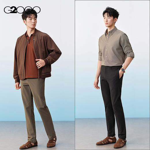 G2000男装SS26商场新款【多面弹/速干】时尚百搭直筒休闲裤61167021 商品图1