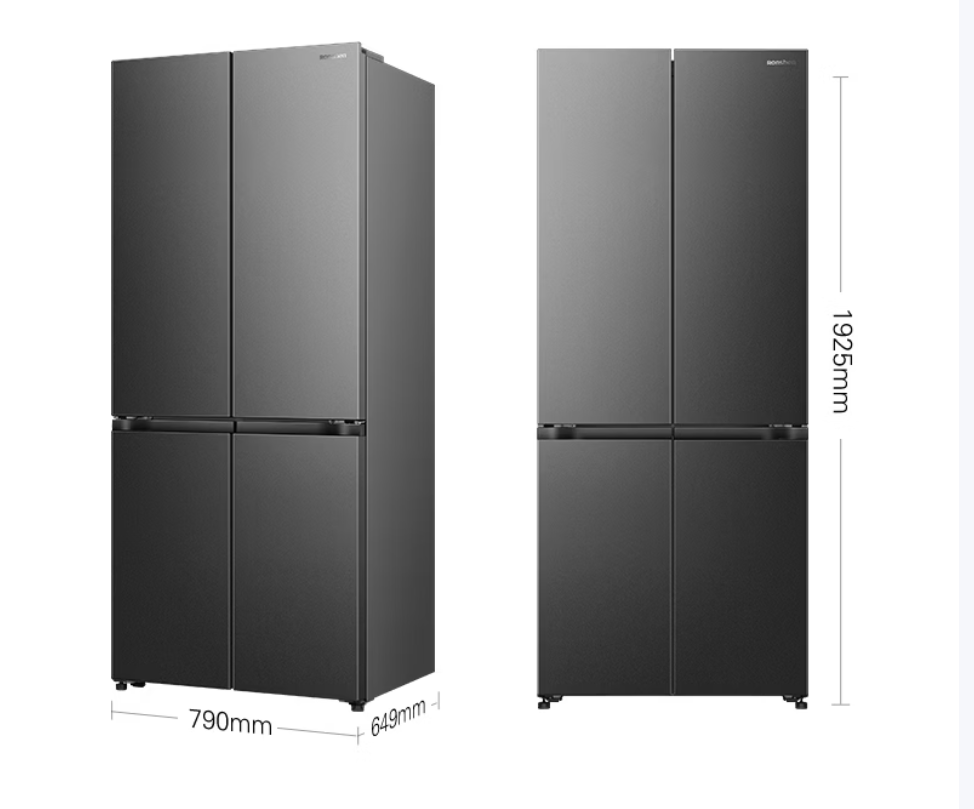 容声 冰箱 BCD-572N40CQLAD 572升 十字四门 风冷 变频 一级能效 嵌入式 底部散热 双循环 LED显示