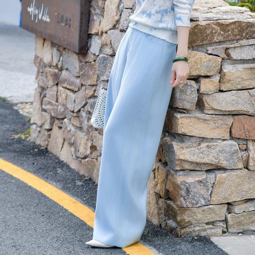 西子/长风木源纤维凉感透气百搭休闲高腰阔腿裤长裤女/KZYH0109 商品图2