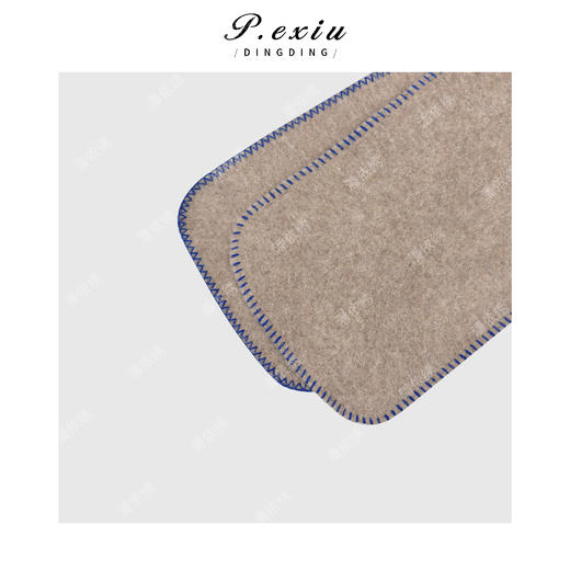 04-2潘依绣丁丁宠粉 山羊绒绵羊毛手工拉绒锁边氛围感围巾披肩KW25058 商品图2