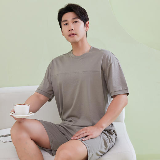 chunmolife 7A级抗菌冰感棉 可外穿休闲风家居套装 男女款 柔软透气 自带凉感 商品图3