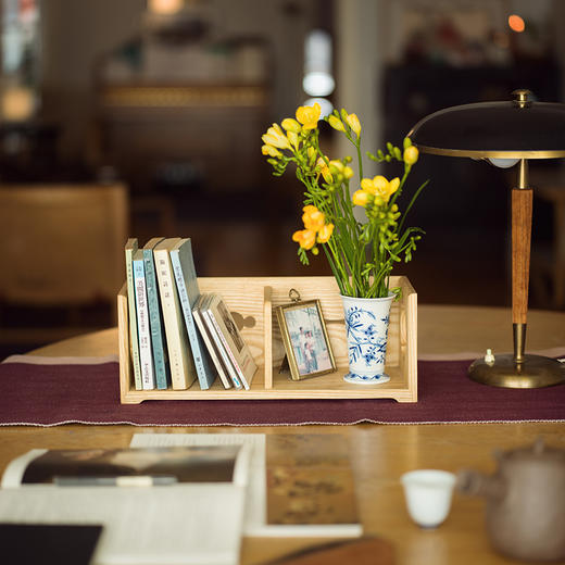 暄桐文房 暄和小书架 桌面小书架 置物架 木架 商品图3