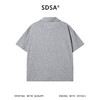 SDSA男装2026新款高贵轻奢纯色肌理竖纹针织翻领宽松休闲短袖上衣 商品缩略图1